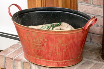 Two Handled Tole Ware Bucket