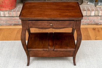 Handsomely Finished End Table With Storage Lower Drawer