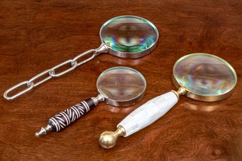 Collection Of 3 Assorted Magnifying Glasses