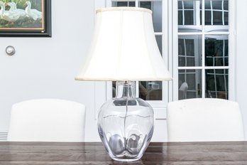 Simon Pearce Crystal Vase Form Table Lamp With Shade