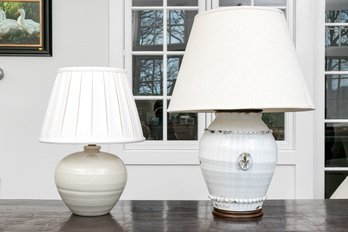 Collection Of Two Ceramic Table Lamps
