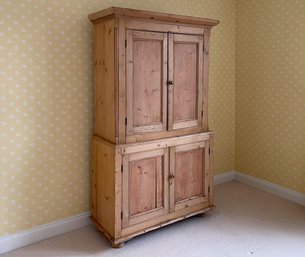 Impressive Vintage Pine Armoire