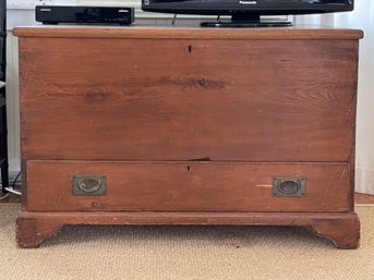 Antique Wood And Iron Blanket Chest