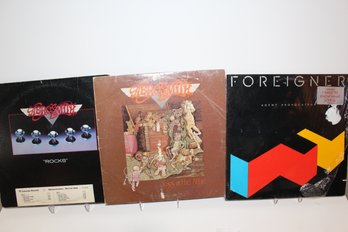 3 LP Group Aerosmith 1976 Rocks & Toys In The Attic - 1984 Foreigner Agent Provocateur