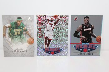 3 LeBron James Cards 2013 Marquee #1 & #3 - Upper Deck