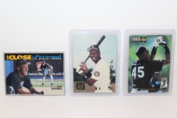 3 Michael Jordan Baseball Cards