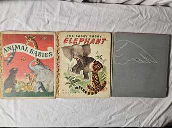 3 OLD Vintage Children's Books - 2 Golden Books From 1947 And The White Sparrow 1933