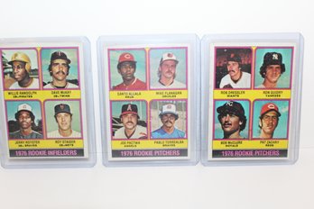 1976 Rookie Cards - Mike Flanagan - Willie Randolph - Ron Guidry