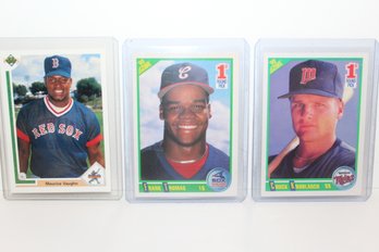 1990 Rookie Frank Thomas Card - 1991 Rookie Mo Vaughn - 1990 Rookie Chuck Knoblauch