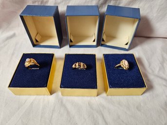 Three Avon Rings, New In The Box