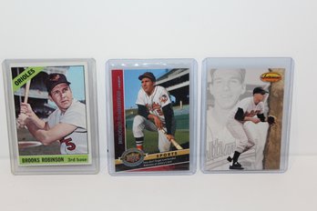 1966 Topps Brooks Robinson, & 1994 Ted Williams Card Co. - 2009 Upper Deck (3)