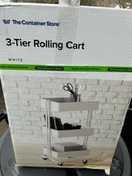 THE CONTAINER STORE 3 TIER ROLLING CART  *NEW*