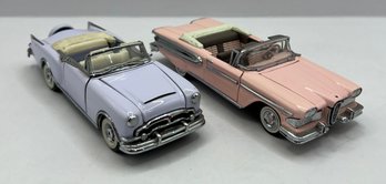 Pink Edsel And Purple Packard Franklin Mint 1/43 Cars