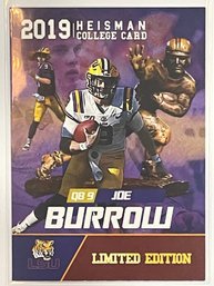 2019 Heisman College Card Joe Burrow Rookie Card #9