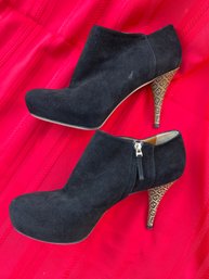 Fendi Black Suede Shoe Boots Size 37