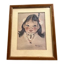 Signed - CHRIS JEFFERSON NATIVE AMERICAN YOUNG CHILD