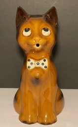 20th Century French Vintage Ceramic Cat Pitcher 1960s.