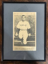 President Elect George Bush News Clipping Framed And Matted From 11/10/1988.  Photo From 1948.