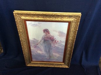 Women With Flowers Framed Print