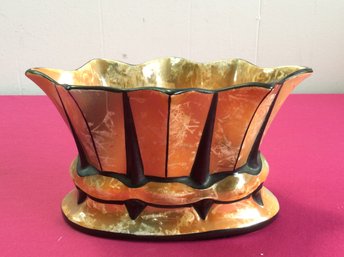 Iridescent Art Deco Bowl Made In Czechoslovakia