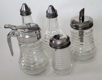 Vintage Beehive Glass Kitchen Container Lot