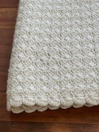 Handmade Scalloped Throw / Lap Blanket Wool - Beautiful