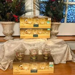 3 Boxes Of Pfaltzgraff Holiday Cheer Set Of 3 Holiday Votive Tea Light Holders 247-844-00