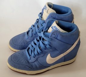 Nike High Top Dunk Sky High Wedge Baby Blue Sneaker Shoes