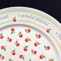 Hallmark  'A Grateful Plateful A Thankful' Cherries 12' Serving Plate