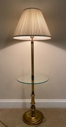 Brass And Glass Standing Floor Lamp