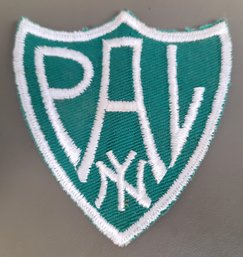Vintage Green Shield Shape Patch With NY Yankees Logo