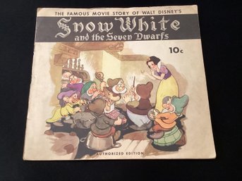 1938 Disney Snow White & The Seven Dwarfs Famous Movie Story Book