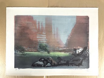 Luciano Guarnieri  Lithograph 3/100  - Large - 20'x 28'' Inches - New York