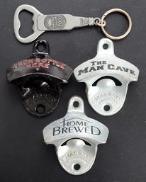 Cool Wall Mounted Cast Metal Bottle Openers - Man Cave Lot