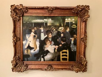 Framed Interpretive Painting After Renoir's 'Bal Du Moulin De La Galette'