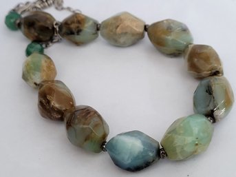 Gorgeous Natural Stone And Sterling Silver Necklace