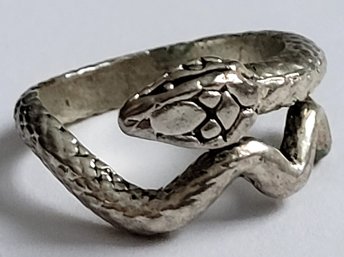 Cool Wrap Around Detailed Snake Ring