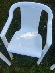 4 Outdoor Plastic Chairs