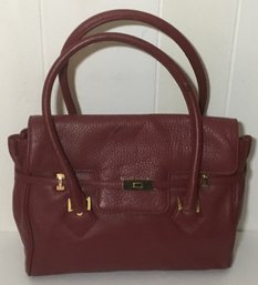 A18. Brooks Brothers Red Leather Handbag