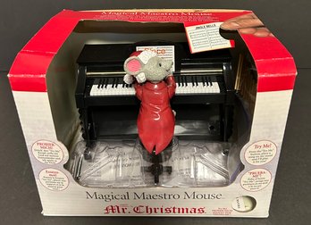Mr. Christmas ORIGINAL Magical Maestro Mouse Complete In Box All 'Sheet Music' Tested And Working