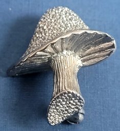 Vintage Silver Tone Mushroom Brooch