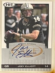 2010 Sage Authentic Autograph Joey Elliott Card #A26