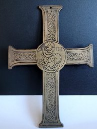 Vintage Brass Museum Of Modern Art Fancy Etched Cross