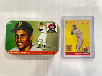 1998 Roberto Clemente Reprint Card #52 In Commemorative Tin.