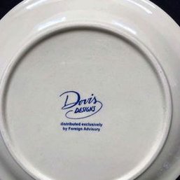 Dovis Designs Pig Plate 8.5 Blue/white