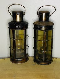 Vintage Pair Of Nautical Style Lamp/lanterns