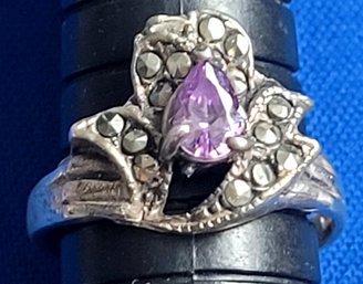 Beautiful Amethyst Sterling Silver Ring