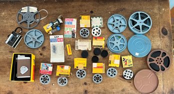 Group Of Vintage Film Reels, Cameras & More!