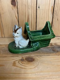 Vintage SHAWNEE Terrier Dog House Pottery