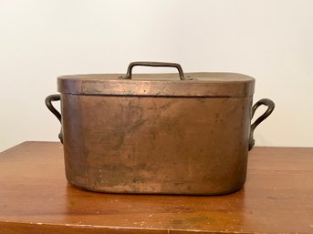 French Antique Daubiere Braisiere Copper Pot Dutch Oven With Lid